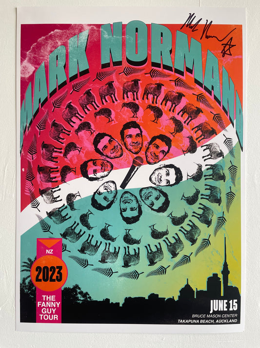 Mark Normand Live in New Zealand Poster *Autographed*