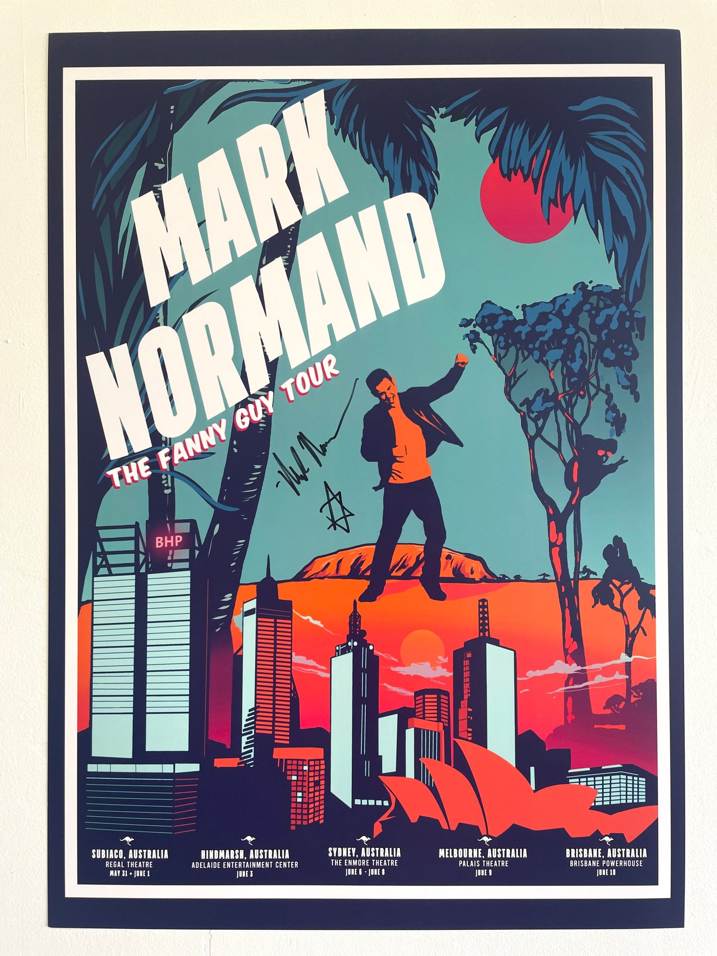 Mark Normand Australia Tour Poster *Autographed*